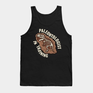 Paleontologist In Training Fathers Day Gift Funny Retro Vintage Tank Top